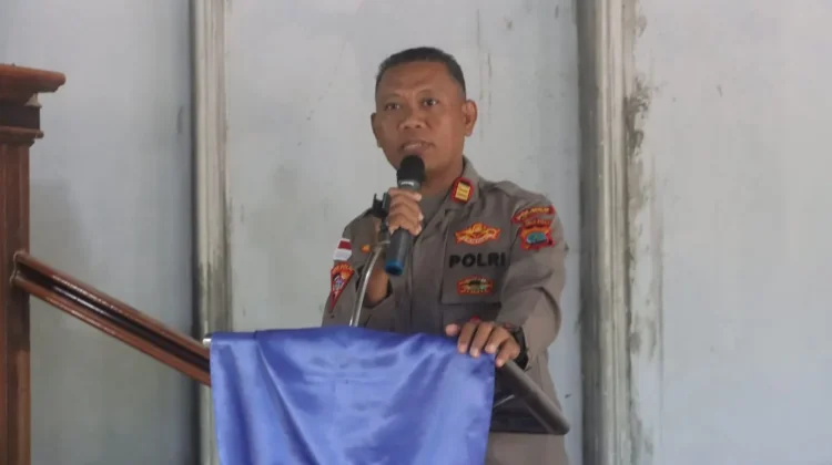 Polres Sangihe Ingatkan Jemaat Pentingnya Kondusivitas Menjelang Pilkades
