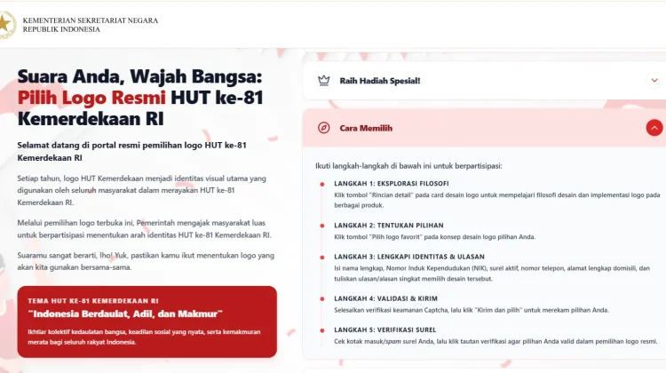 Cara Voting Logo HUT Ke-81 RI 2026, Ada Hadiah Menarik Bagi Partisipan