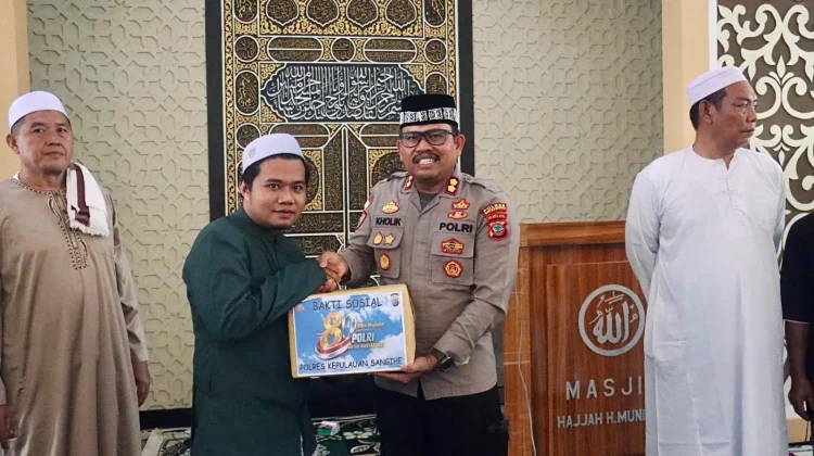 Silaturahmi dengan Jemaah, Kapolres Sangihe Perkuat Kedekatan Polri dan Masyarak
