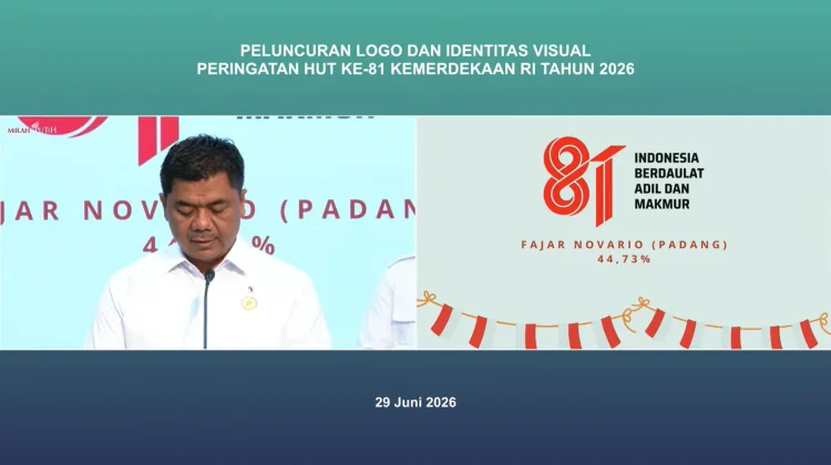 Logo Karya Fajar Novario Resmi Jadi Identitas HUT Ke-81 RI 2026