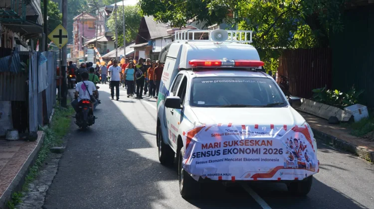 BPS dan Pemkab Sitaro Gelar Fun Walk Komitmen Sukseskan SE 2026