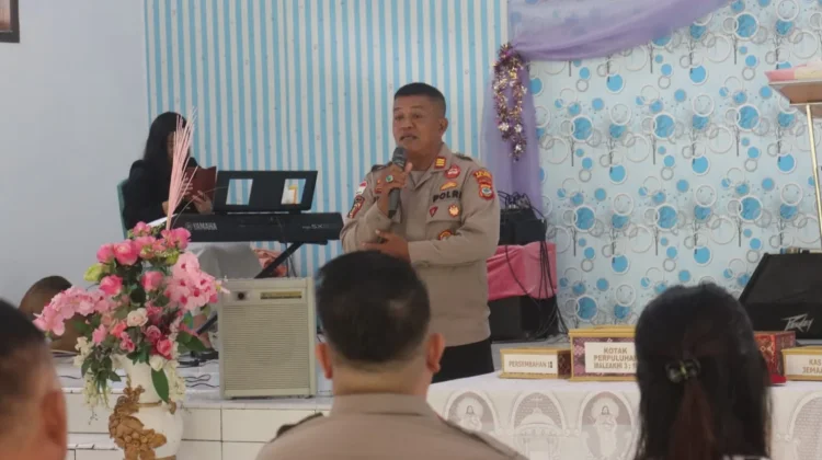 Polres Sangihe Ajak Jemaat GPDI Solagratia Naha Jaga Sitkamtibmas