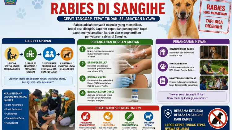 Satu Kasus Gigitan Rabies di Sangihe Berhasil Ditangani