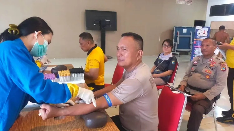 Biddokkes Polda Periksa Kesehatan Berkala Personel Polres Sangihe