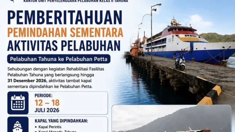 Rehabilitasi Pelabuhan Tahuna, Aktivitas Tambat Dialihkan ke Petta