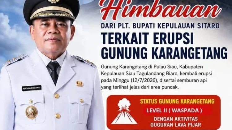 Plt Bupati Sitaro Imbau Warga Tetap Tenang dan Waspada di Daerah Rawan Bencana