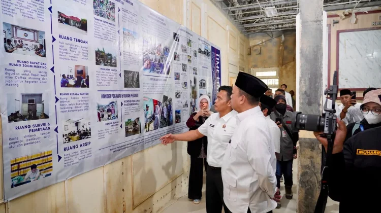 Menteri ATR/BPN Tinjau Pemulihan Kantah Aceh Tamiang Pascabencana