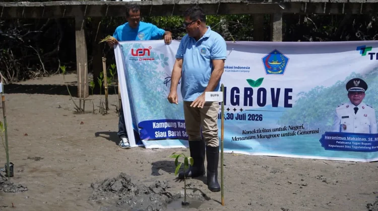 Pemkab Sitaro Tanam 1.100 Pohon Mangrove di Kampung Kapeta