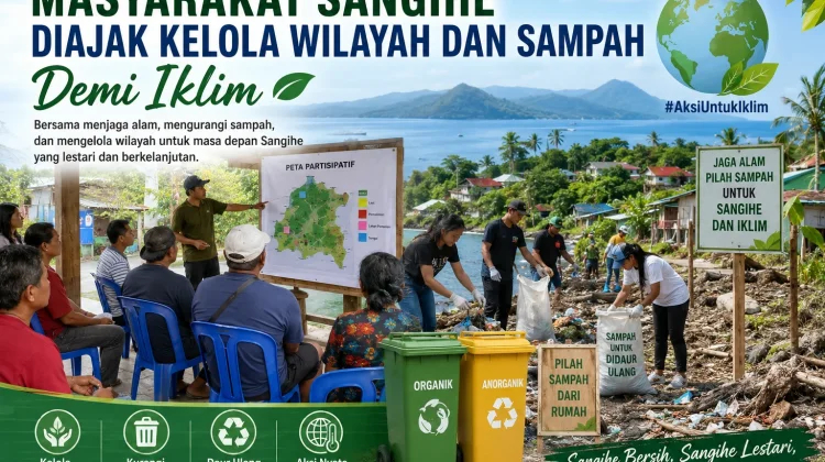 Masyarakat Sangihe Diajak Kelola Wilayah dan Sampah Demi Iklim