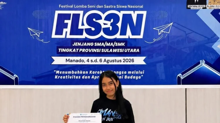 Siswi SMAN 1 Tahuna Juara I Jurnalistik FLS3N Tingkat Sulawesi Utara