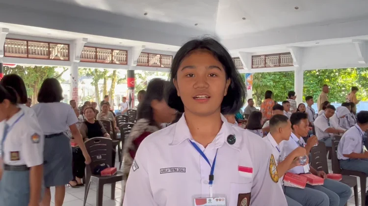 Aurelia Trifina Doali Siswa SMA1 Tahuna Bangga Terpilih Jadi Calon Paskibraka