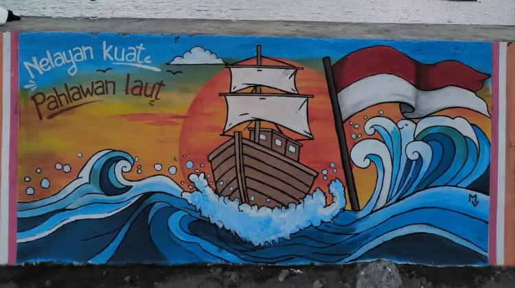 Mevy Hadirkan Mural "Nelayan Kuat, Pahlawan Laut" di Boulevard Tidore