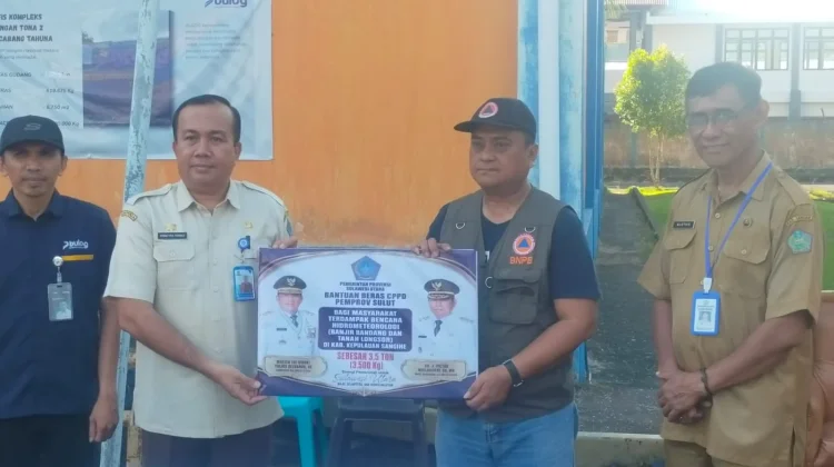 Pemprov Sulut Salurkan Bantuan Beras Cadangan Pangan untuk Sangihe