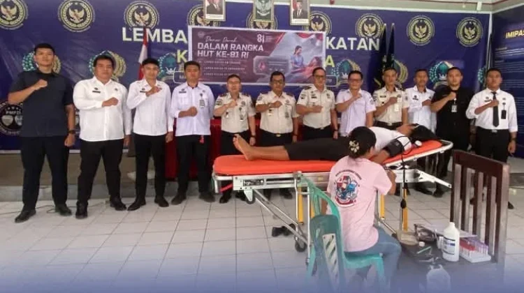 Semarak Kemerdekaan, Lapas Tahuna Gelar Aksi Donor Darah