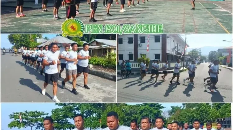 Pembinaan Fisik Jadi Kunci Prajurit Kodim Sangihe Tetap Prima