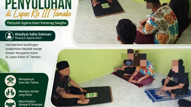 Bimbingan Keagamaan Warga Binaan Lapas Kelas III Tamako