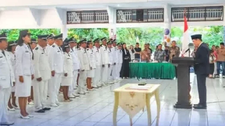 Bupati Sangihe Thungari Lantik 97 PJ Kapitalaung Pasca Berakhirnya Periode