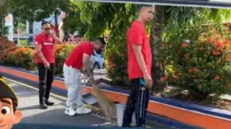 Semarak HUT RI Ke-81, Lapas Tahuna Gelar Aksi Bersih Lingkungan