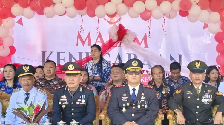Polsek Tamako Gelar Upacara HUT RI ke-81 di Kampung Pokol