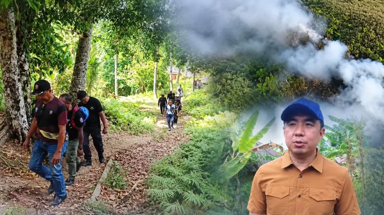 Bupati Sangihe Bersama Forkopimda dan Relawan Tinjau Titik Kebakaran Gunung Awu