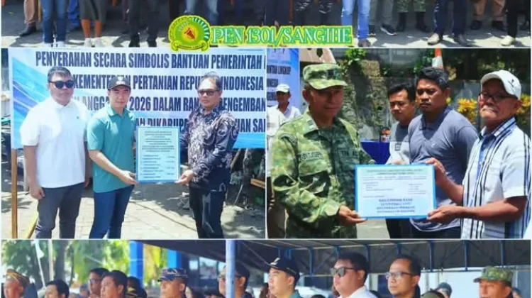 Kodim 1301/Sangihe Dukung Penyaluran Bantuan Pertanian untuk 94 Kelompok Tani