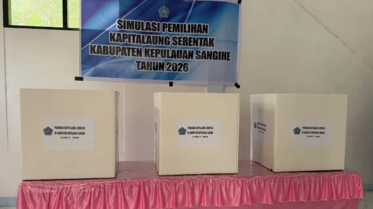 Simulasi Pemilihan Kapitalaung di Hiung, PMDD Sangihe Edukasi Petugas dan Pemilih