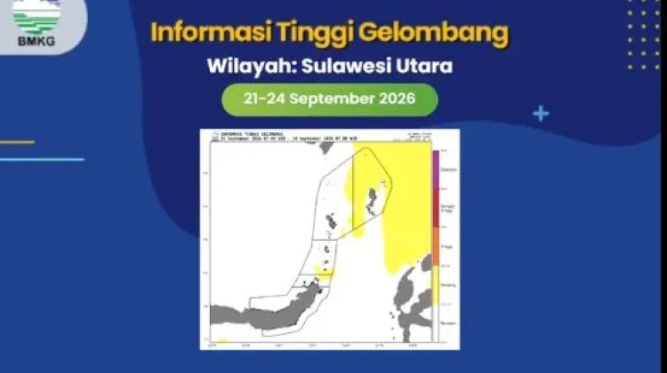 BMKG Himbau Peringatan Gelombang Tinggi di Perairan Sangihe