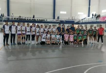 Eksebisi Voli Putri Semarakkan GOR MEMBARA