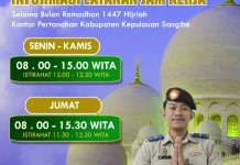 Kantah Sangihe Lakukan Perubahan Jam Kerja diBulan Ramadan