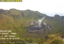 Gunung Api Awu Sangihe Masih Berstatus Waspada