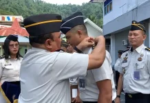 Lapas Tahuna Gelar Apel Resmi Kenaikan Pangkat Pegawai