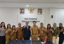 Bupati Sangihe Thungari  Jalin Kerjasama Dengan Angkasa Pura