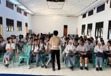 Lantas Polres Sangihe Sosialisasi Tertib Lalulintas diSMKN Tabut