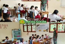 Babinsa Manganitu Pastikan MBG Berjalan Lancar