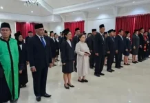 Bupati Thungari Lantik 46 Pejabat Dilingkungan Pemda Sangihe