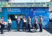 Kapolres Sangihe Berikan Bingkisan Lebaran Bagi Anggota diLapangan
