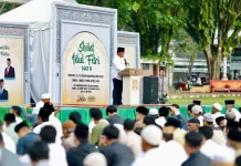 Momen Silaturahmi, Gubernur Sulut Hadiri Sholat Eid