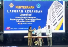 Bupati Sitaro Serahkan Laporan Keuangan Unaudited 2025 ke BPK RI