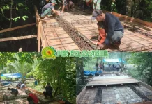 Pembangunan Jembatan Pelintasan Kampung Beha Capai 50%