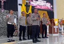 Polres Sangihe Gelar “Minggu Kasih” di GMIST Betlehem Tahuna