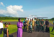 Kapolres Sangihe Sambut Kedatangan Pangdam XIII/Merdeka di Bandara Naha