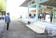 Bupati Sitaro Pimpin Apel KORPRI Tekankan  Profesionalisme ASN