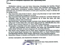 Pemda Sitaro Himbau Masyarakat Antisipasi Musim Kemarau