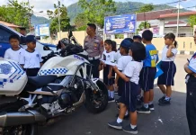 Polres Sangihe Edukasi Siswa SD Tertib Lalu Lintas