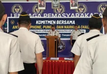 Zero Halinar, Jajaran Lapas Tahuna Tandatangani Komitmen Bersama