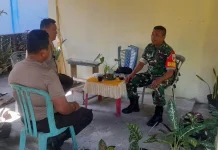 Babinsa Kendahe Perkuat Sinergi TNI Polri