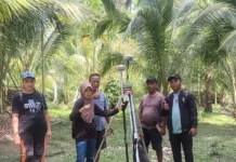 Dukung Program Nasional, BPN Sangihe Lakukan Pengukuran PTSL