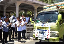 Bupati Sitaro Launching Penyaluran Cadangan Pangan Pemerintah