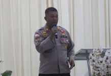 Minggu Kasih, Polres Sangihe Ajak Jemaat Jaga Kamtibmas