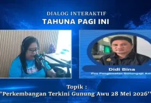 Secara Kegempaan Aktivitas Gunung Awu Menurun dan Terus Dipantau